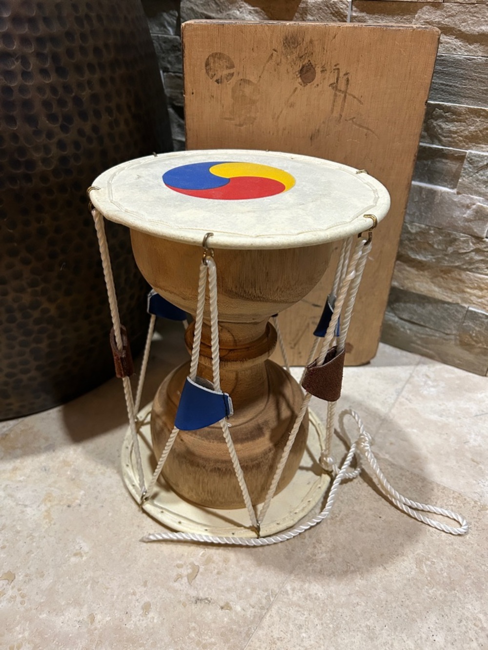 Janggu (or changgu), a traditional Korean hourglass-shaped drum